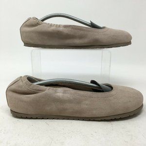 Birkenstock Shoes Women 39 Celina Slip On Flats Ballet Gray Suede Round Toe Low